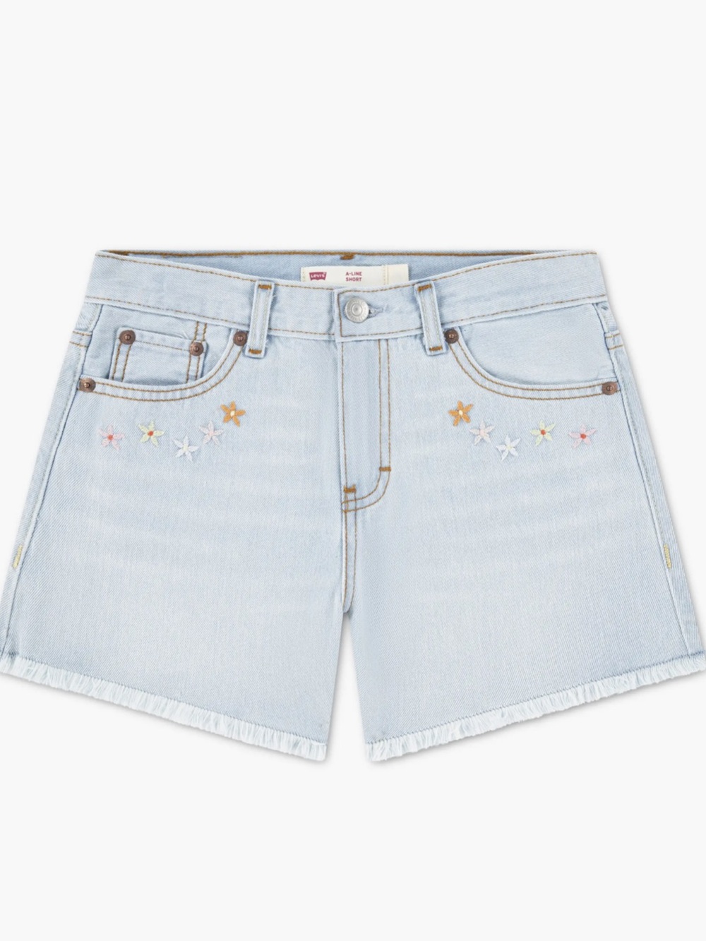 Levi's Girls Crochet A Line Denim Shorts NWT h